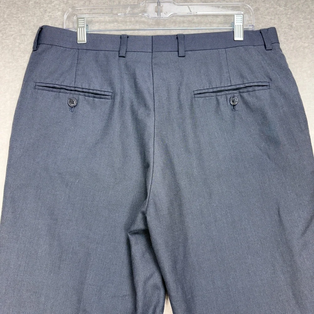 Tommy Hilfiger Dress Pants Mens 38x32 Navy Blue Flat Front Business Professional